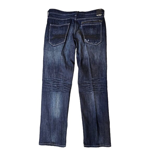 Helix Jeans Mens 34x30 Blue Relaxed Straight Low Rise Light Wash Denim - Picture 7 of 8